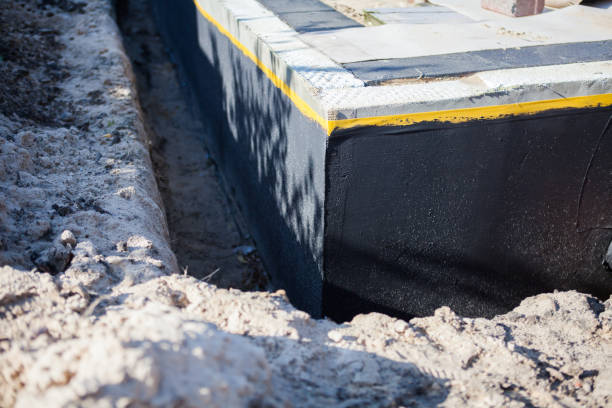 Residential Interior Drainage System installation at a West Islip, NY home by SJ Waterproofing Pros